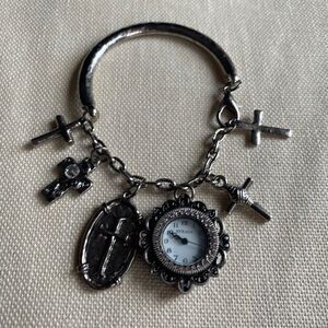 𝅺STRADA cross charm watch bracelet